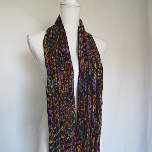 Handwoven by Mary Jane Roddy Multicolored Women’s Long Scarf With Fringe - Picture 2 of 8